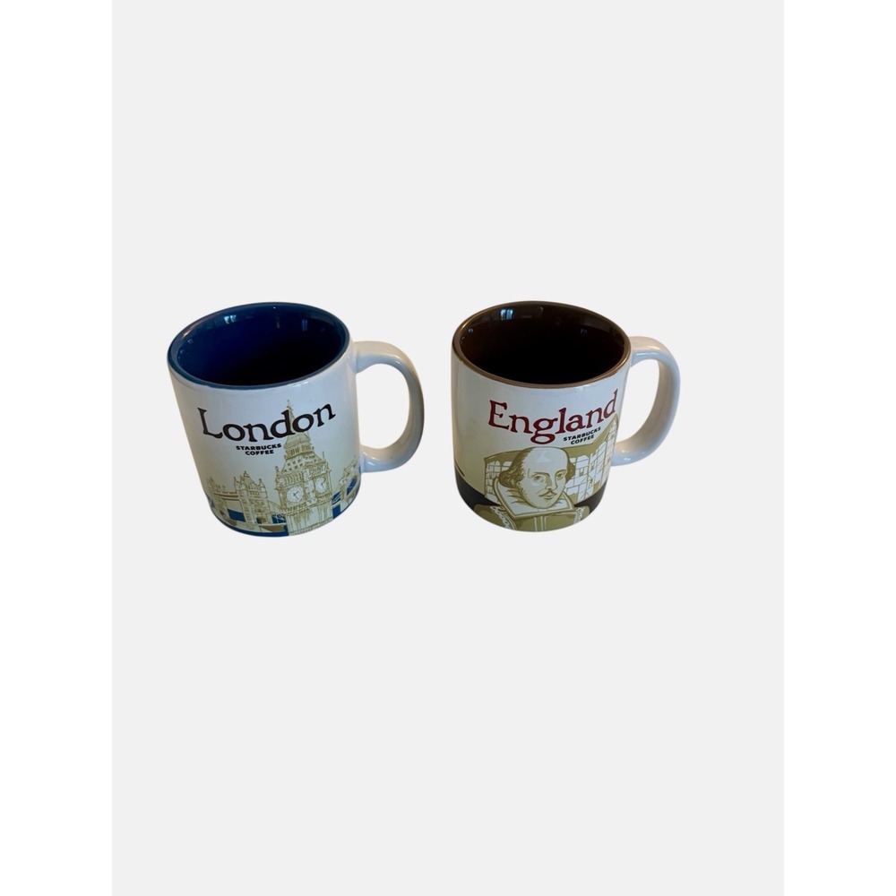 Starbucks Coffee LONDON & ENGLAND Mini Mug‎ Global Collection Series 3 OZ 2-Pack - Picture 2 of 4
